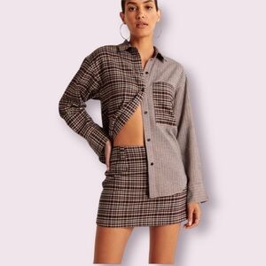 Abercrombie & Fitch Oversized Flannel Shirt Jacket